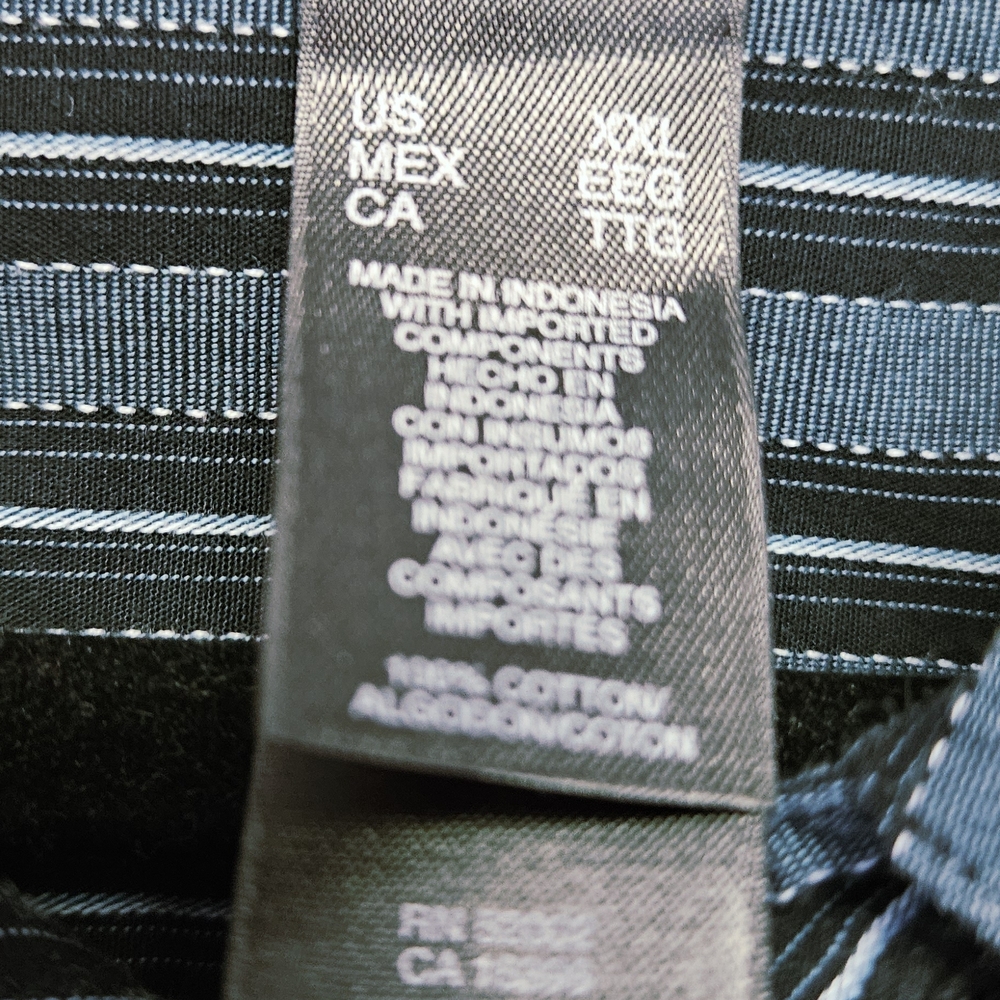 Axcess Men's Dark Blue Pinstripe Shirt Size 2XL - Picture 7 of 8